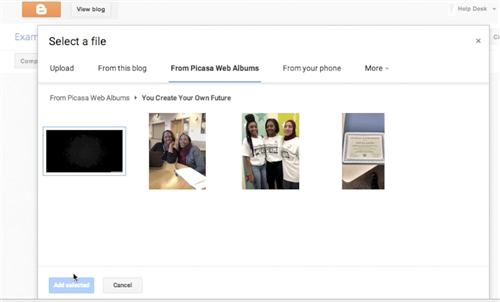 adding photos 